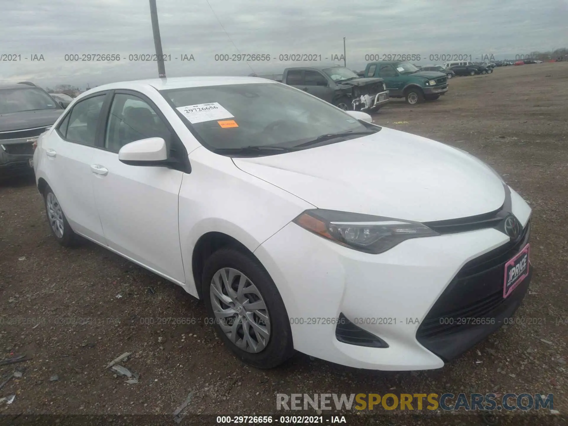 1 Photograph of a damaged car 5YFBURHEXKP863169 TOYOTA COROLLA 2019