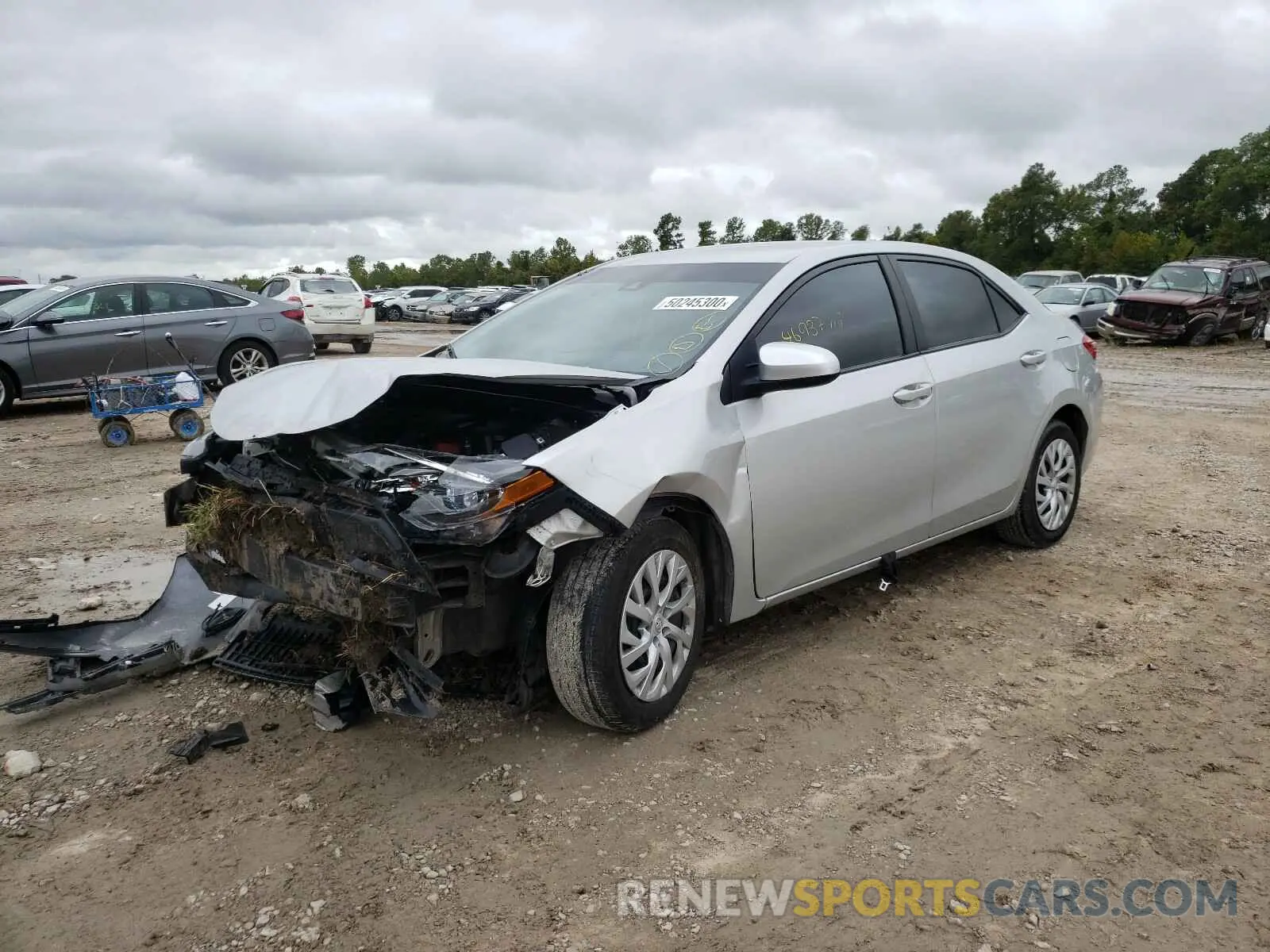 2 Photograph of a damaged car 5YFBURHEXKP871627 TOYOTA COROLLA 2019