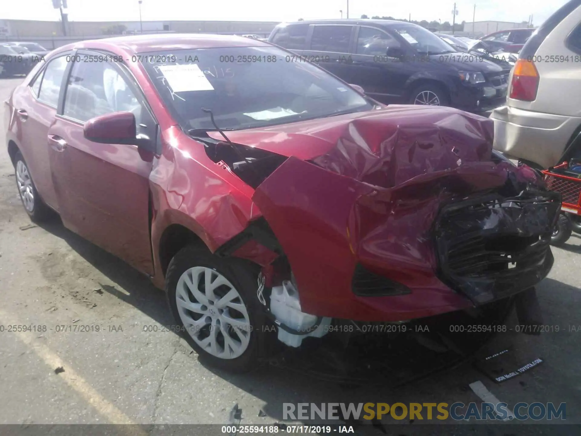 1 Photograph of a damaged car 5YFBURHEXKP882322 TOYOTA COROLLA 2019