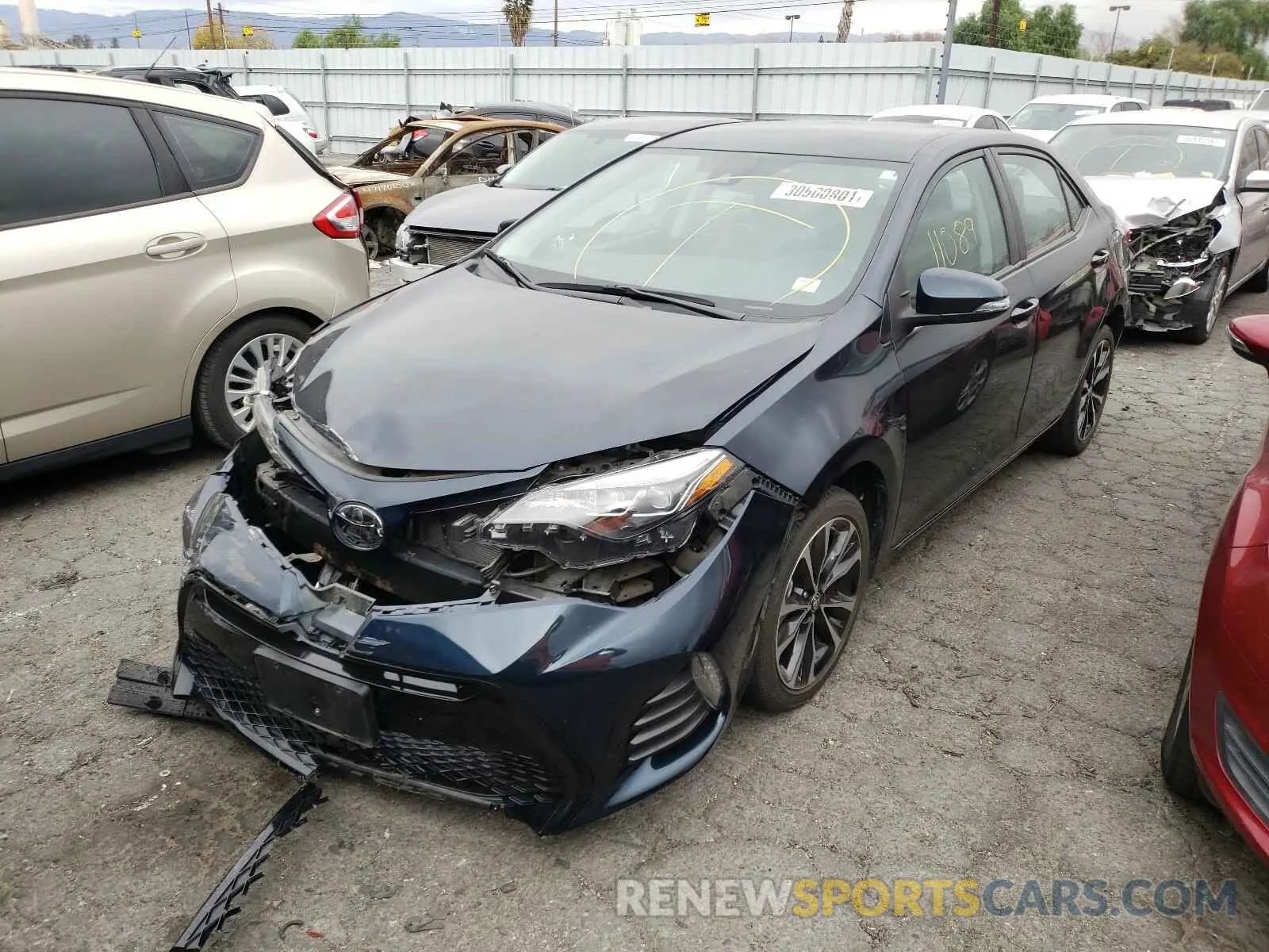 2 Photograph of a damaged car 5YFBURHEXKP919370 TOYOTA COROLLA 2019