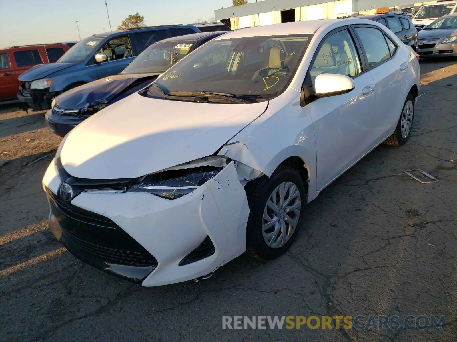 2 Photograph of a damaged car 5YFBURHEXKP943524 TOYOTA COROLLA 2019