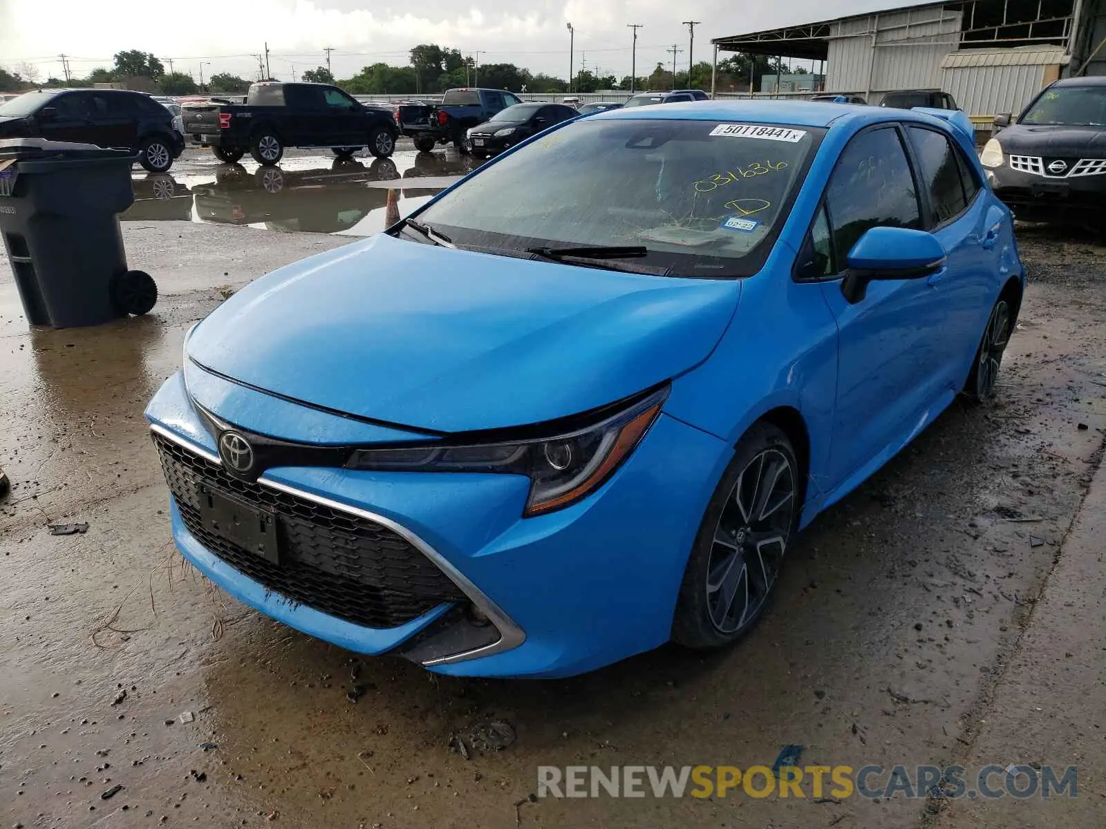 2 Photograph of a damaged car JTNK4RBE1K3031636 TOYOTA COROLLA 2019
