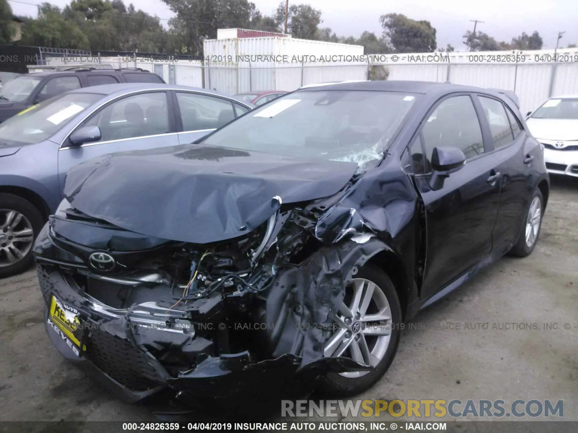 2 Photograph of a damaged car JTNK4RBE1K3039008 TOYOTA COROLLA 2019