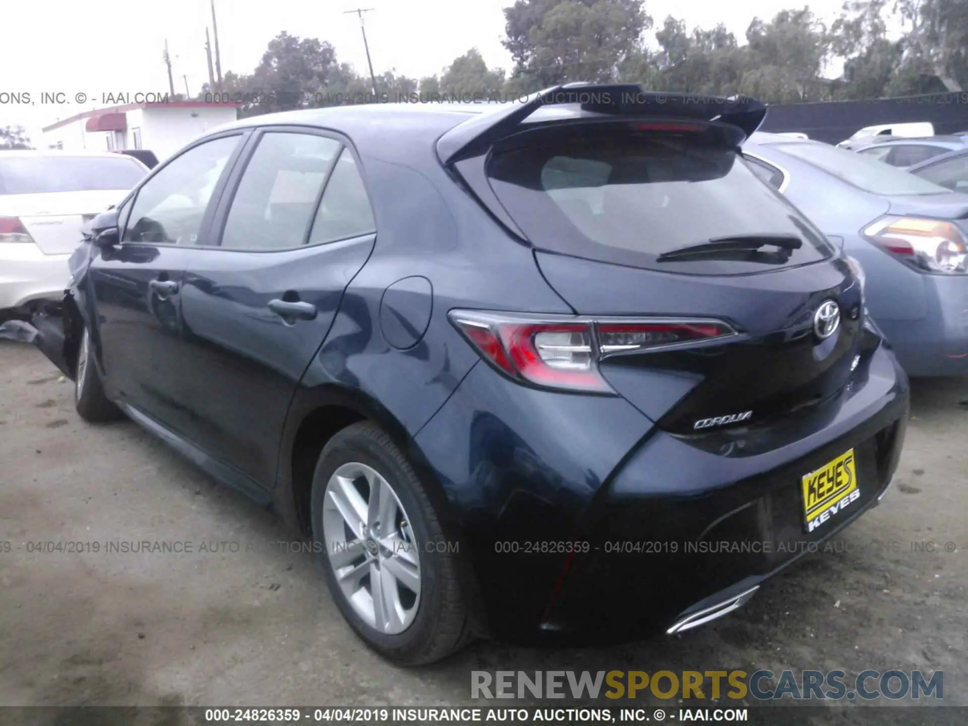 3 Photograph of a damaged car JTNK4RBE1K3039008 TOYOTA COROLLA 2019