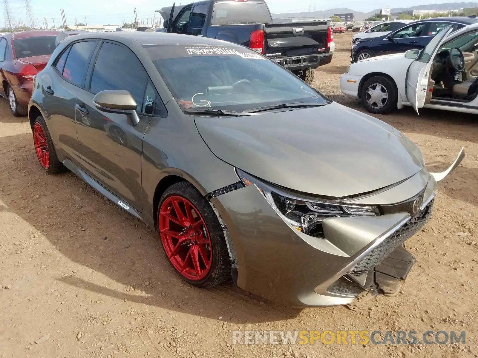 1 Photograph of a damaged car JTNK4RBE1K3047948 TOYOTA COROLLA 2019