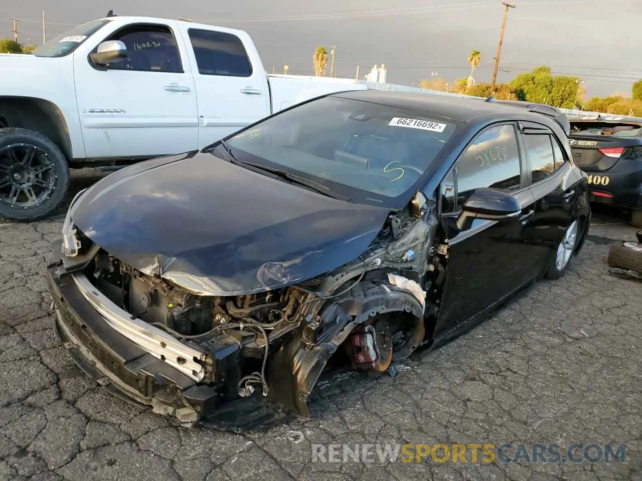 2 Photograph of a damaged car JTNK4RBE1K3067231 TOYOTA COROLLA 2019