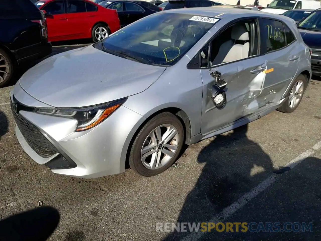 1 Photograph of a damaged car JTNK4RBE2K3004798 TOYOTA COROLLA 2019