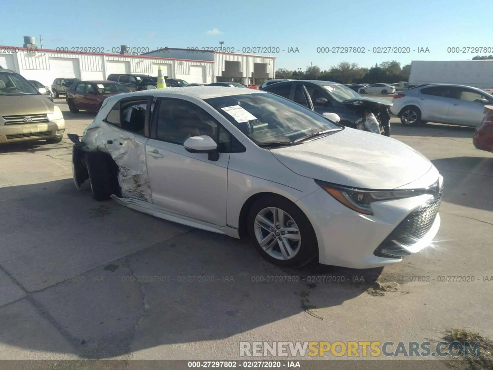 1 Photograph of a damaged car JTNK4RBE2K3022623 TOYOTA COROLLA 2019