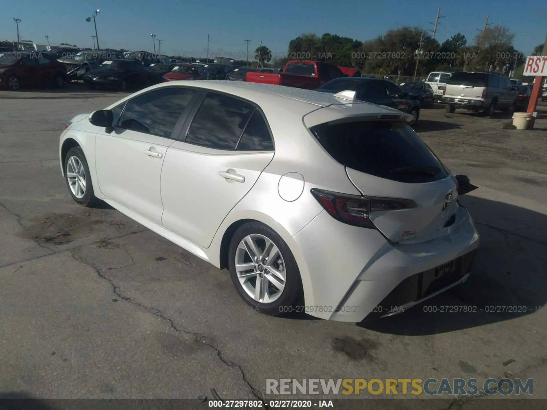 3 Photograph of a damaged car JTNK4RBE2K3022623 TOYOTA COROLLA 2019