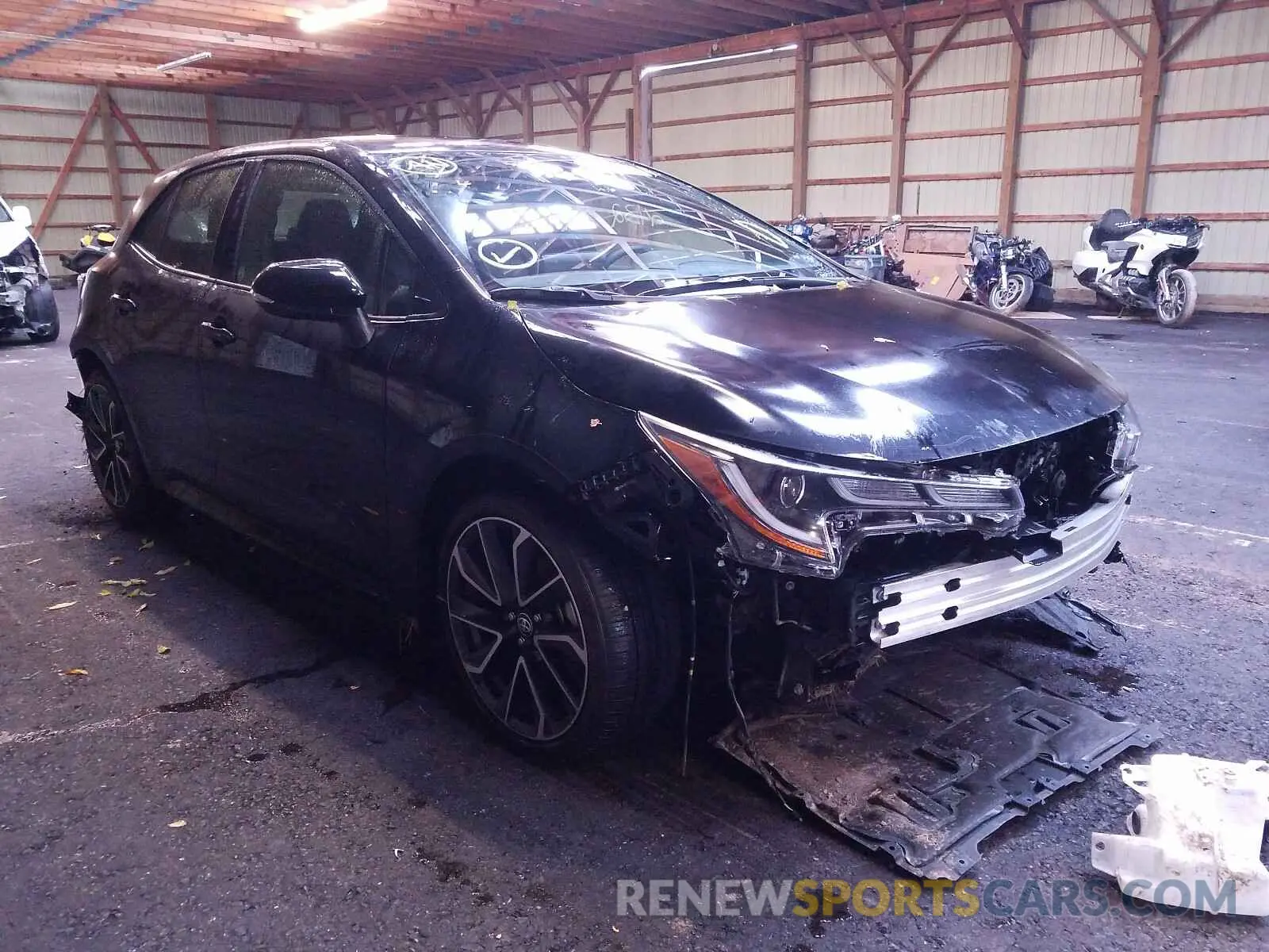 1 Photograph of a damaged car JTNK4RBE2K3045206 TOYOTA COROLLA 2019