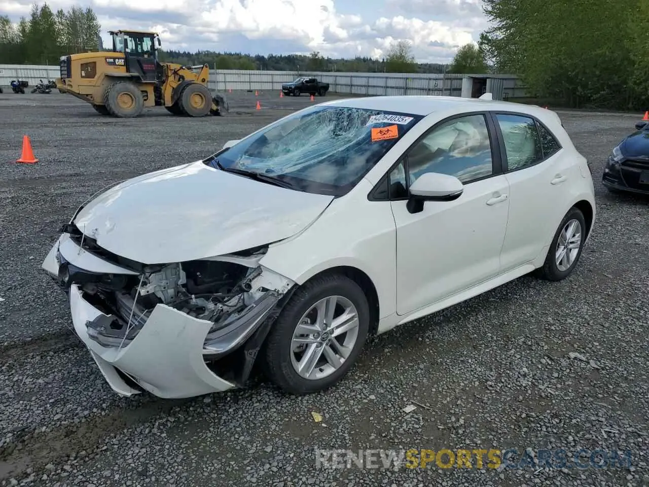 1 Photograph of a damaged car JTNK4RBE2K3053158 TOYOTA COROLLA 2019
