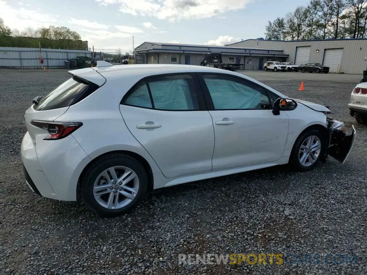 3 Photograph of a damaged car JTNK4RBE2K3053158 TOYOTA COROLLA 2019