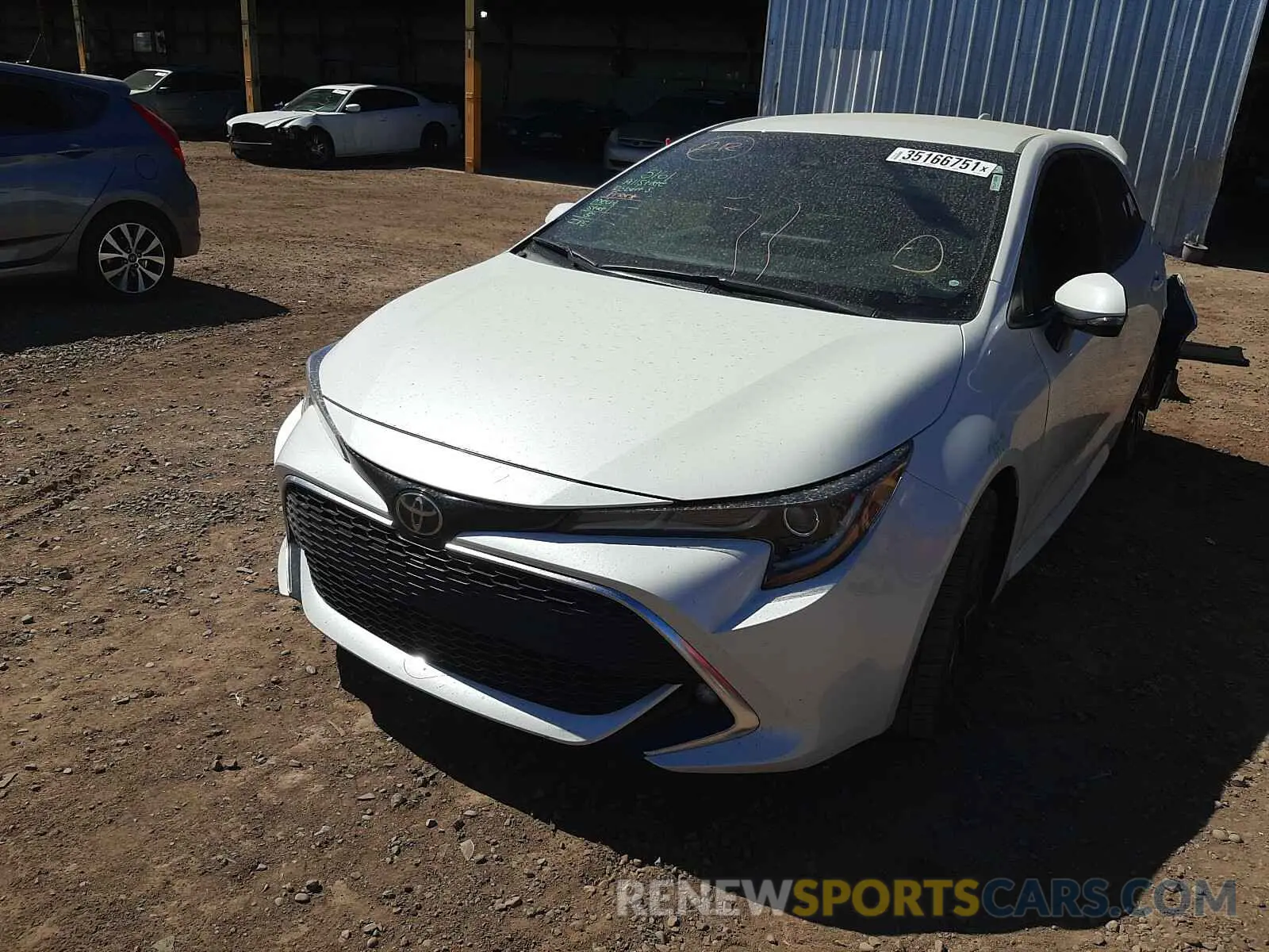 2 Photograph of a damaged car JTNK4RBE3K3005166 TOYOTA COROLLA 2019
