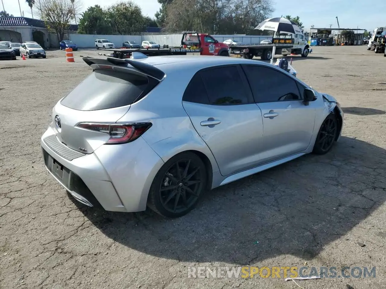3 Photograph of a damaged car JTNK4RBE3K3015700 TOYOTA COROLLA 2019