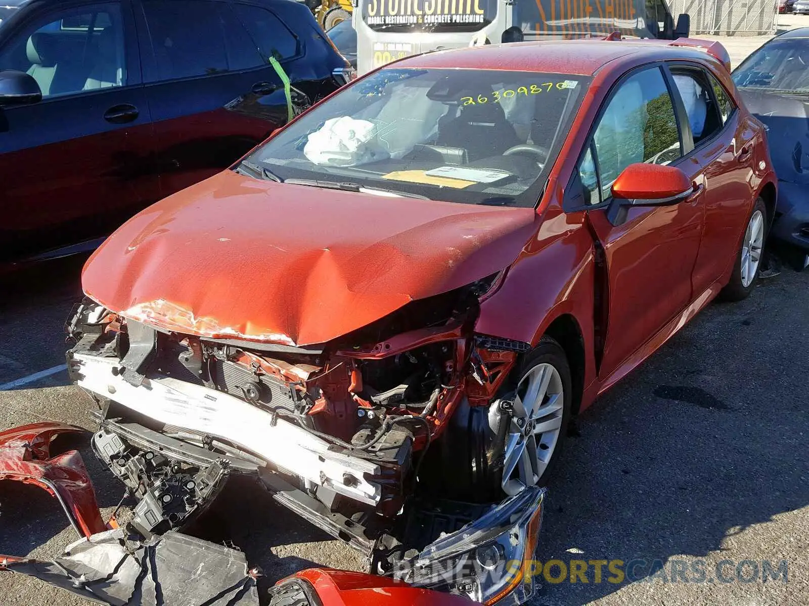 2 Photograph of a damaged car JTNK4RBE3K3036367 TOYOTA COROLLA 2019