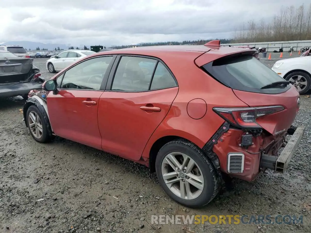2 Photograph of a damaged car JTNK4RBE3K3042024 TOYOTA COROLLA 2019