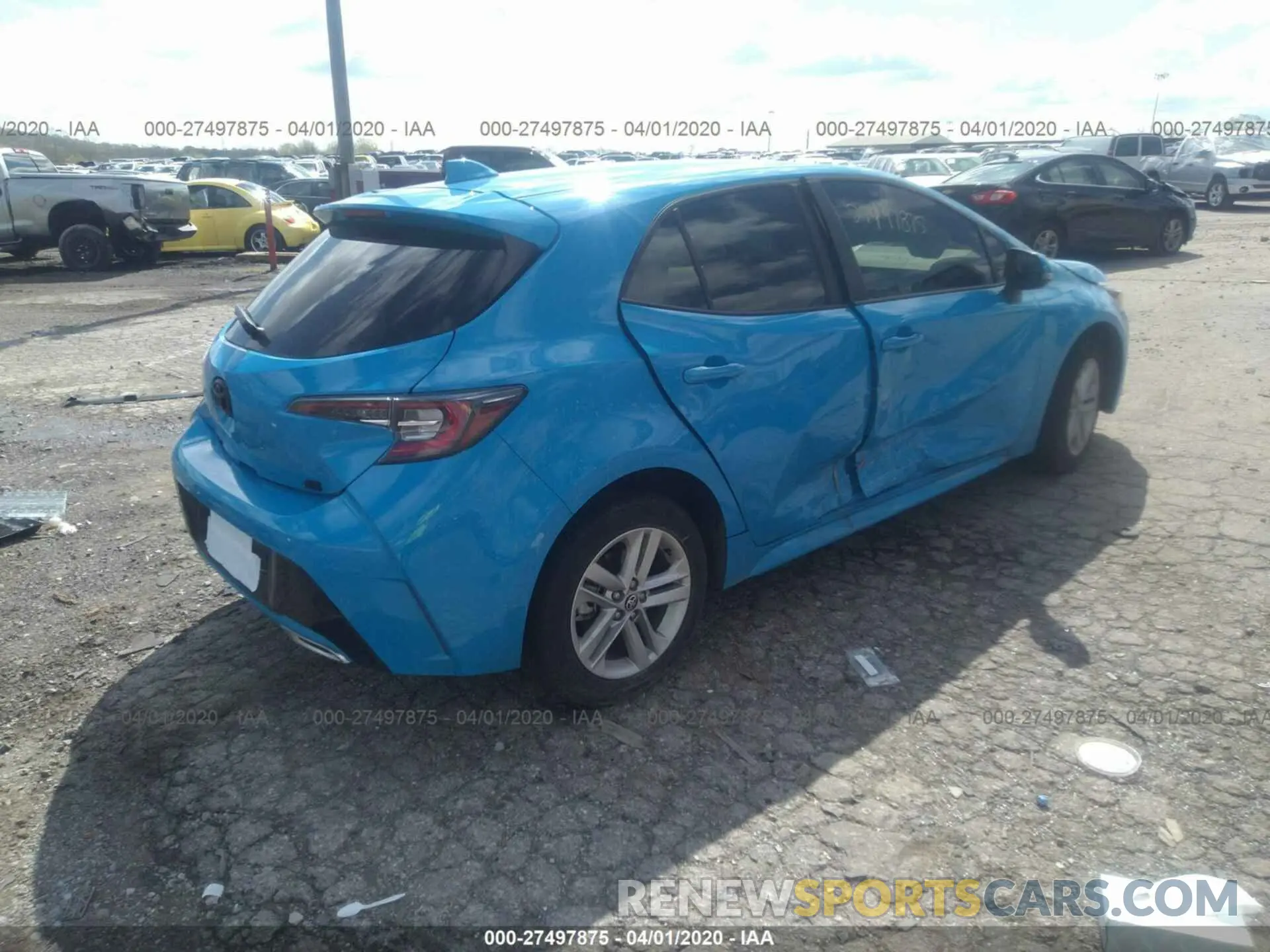 4 Photograph of a damaged car JTNK4RBE3K3066887 TOYOTA COROLLA 2019