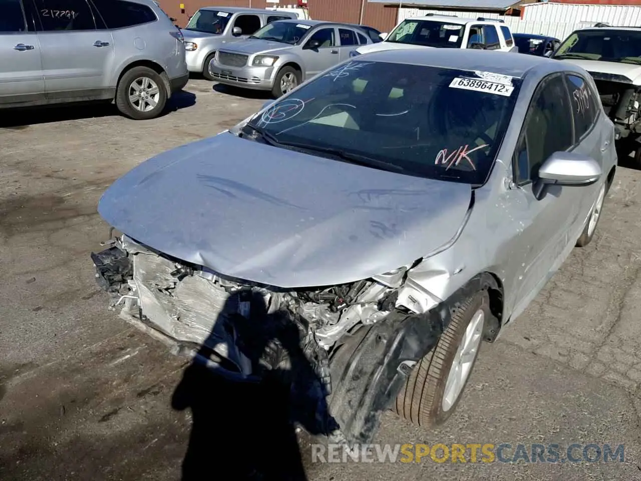 2 Photograph of a damaged car JTNK4RBE4K3005774 TOYOTA COROLLA 2019