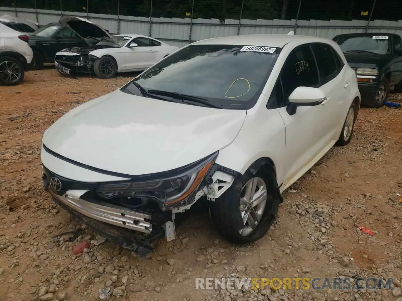 2 Photograph of a damaged car JTNK4RBE5K3002219 TOYOTA COROLLA 2019