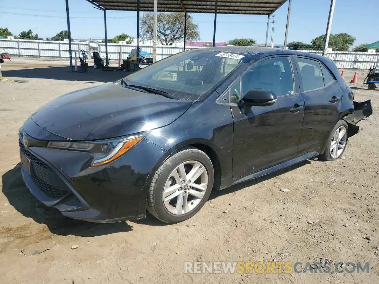 1 Photograph of a damaged car JTNK4RBE5K3004519 TOYOTA COROLLA 2019
