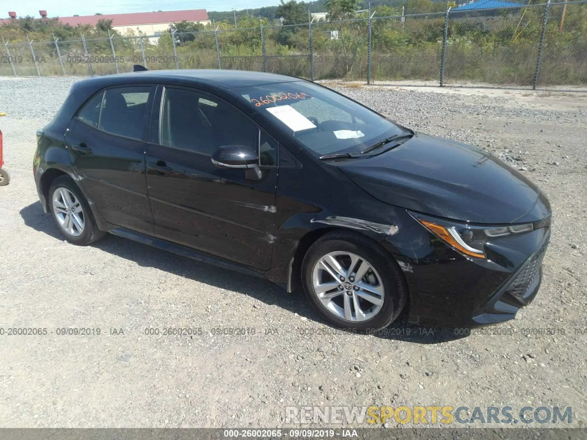 1 Photograph of a damaged car JTNK4RBE5K3040596 TOYOTA COROLLA 2019