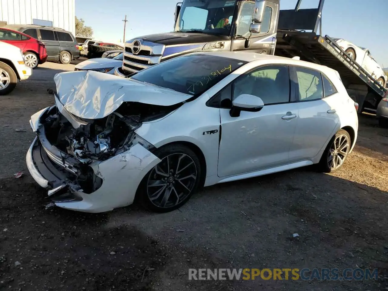 1 Photograph of a damaged car JTNK4RBE5K3044437 TOYOTA COROLLA 2019