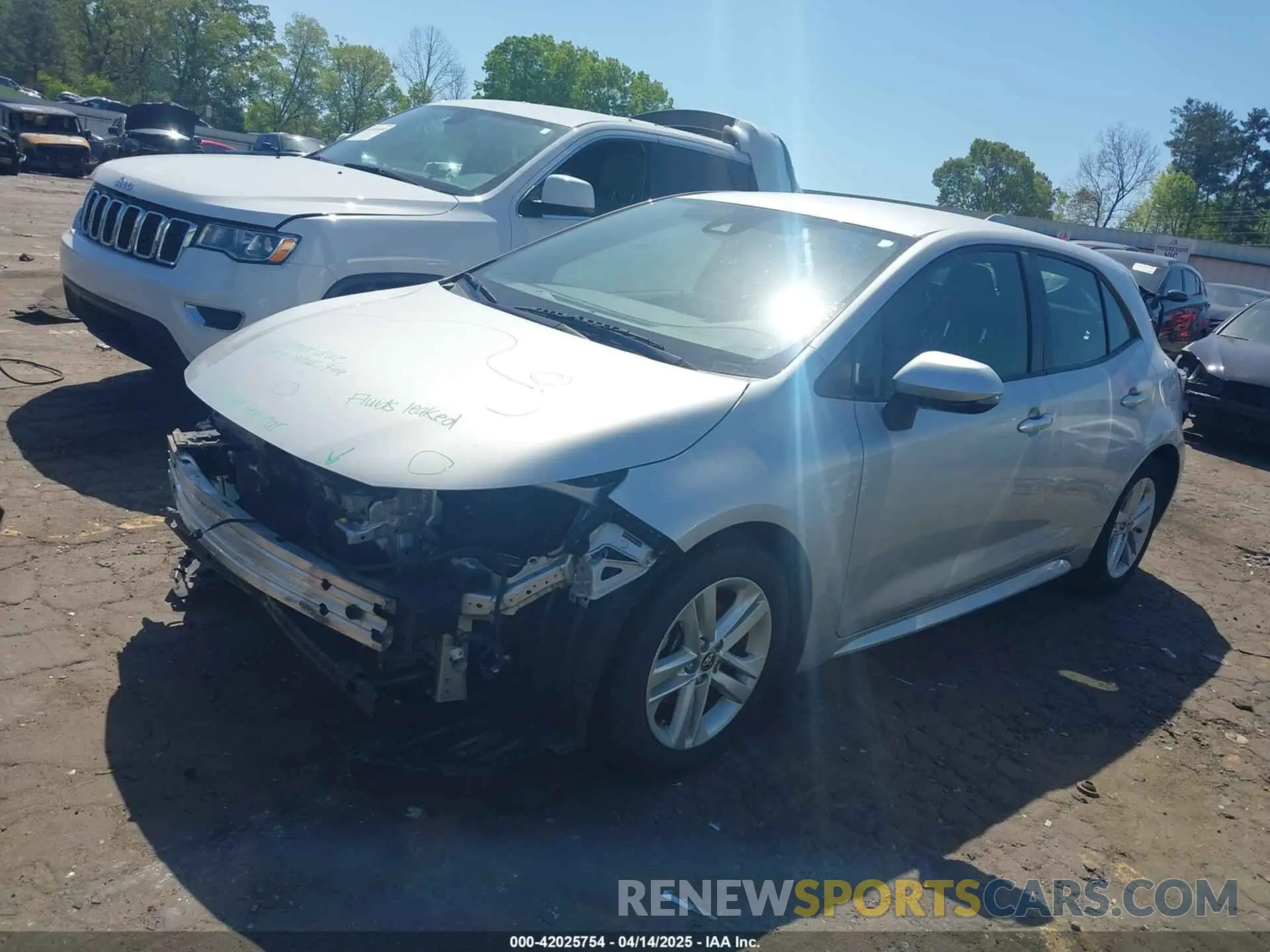 2 Photograph of a damaged car JTNK4RBE6K3028523 TOYOTA COROLLA 2019