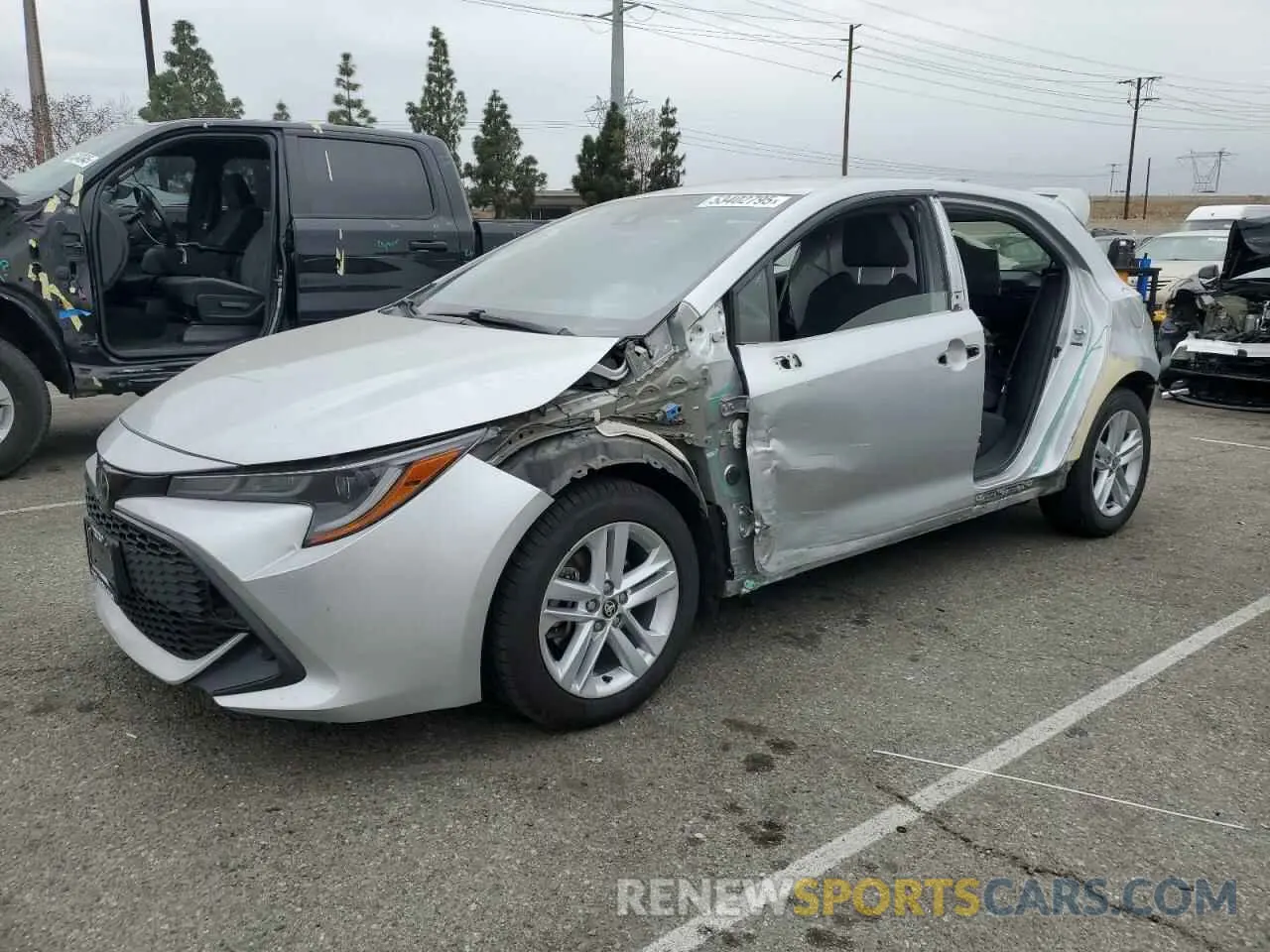 1 Photograph of a damaged car JTNK4RBE7K3029437 TOYOTA COROLLA 2019