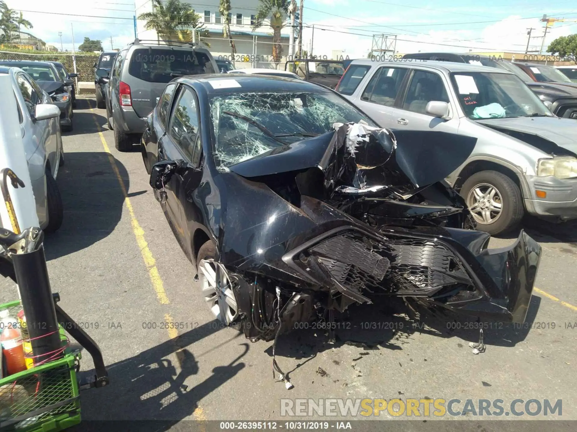 1 Photograph of a damaged car JTNK4RBE7K3049820 TOYOTA COROLLA 2019