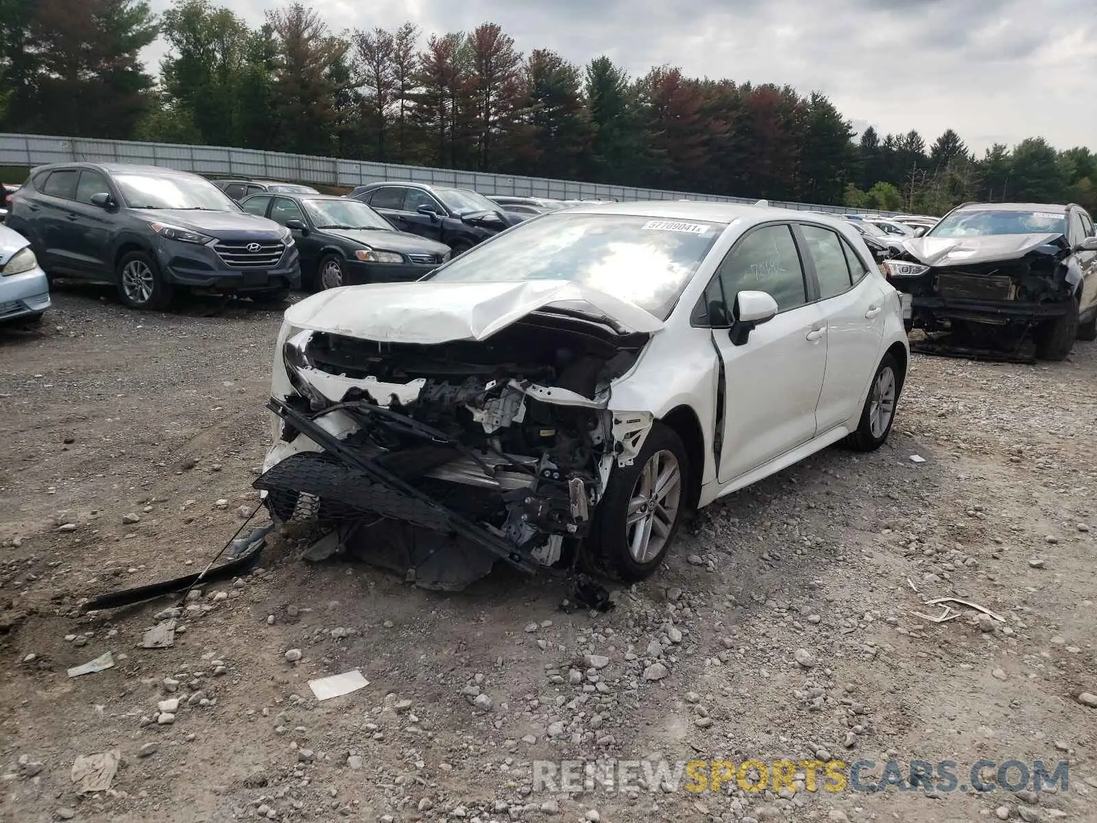 2 Photograph of a damaged car JTNK4RBE8K3024120 TOYOTA COROLLA 2019