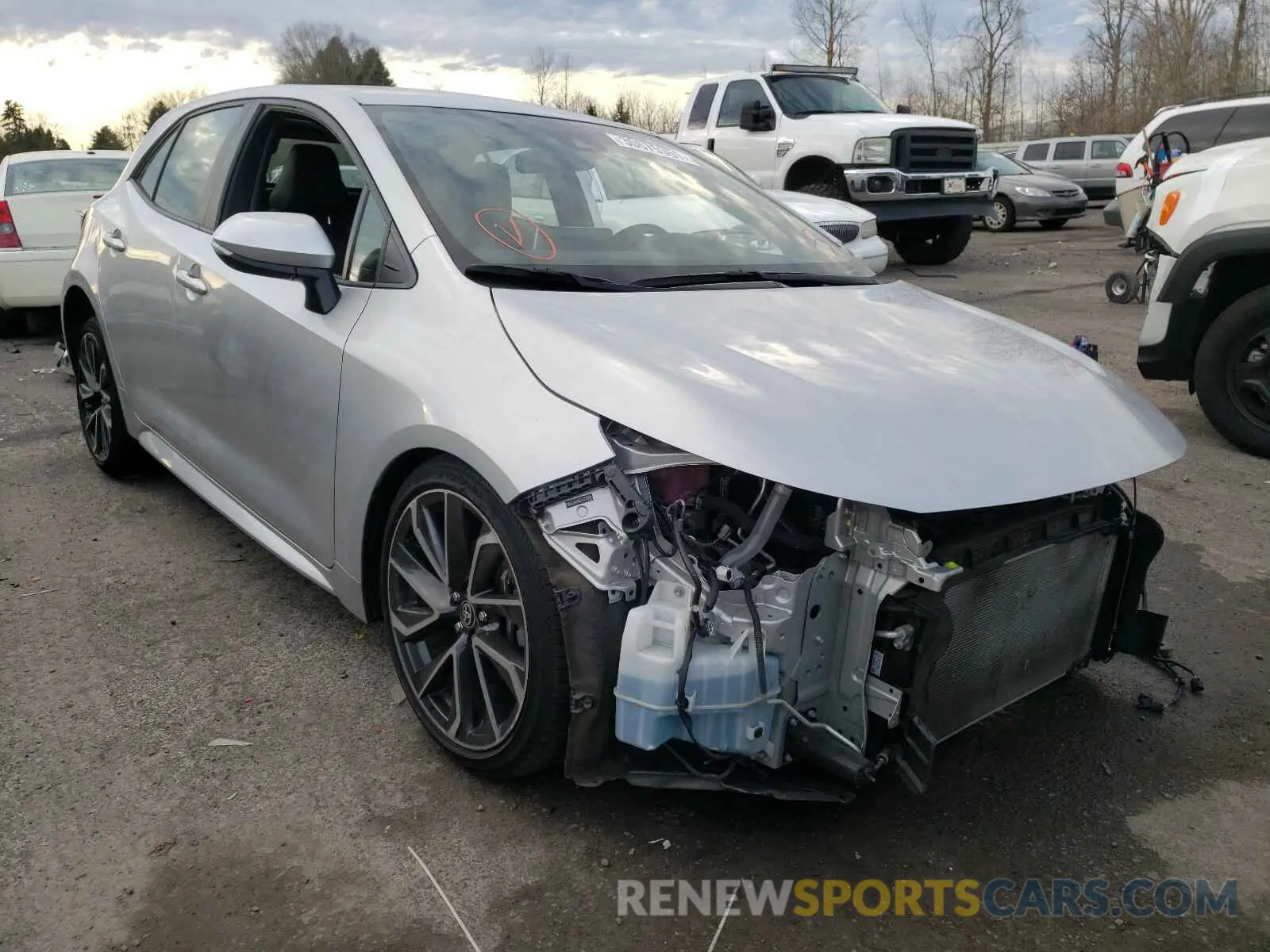 1 Photograph of a damaged car JTNK4RBE8K3034565 TOYOTA COROLLA 2019