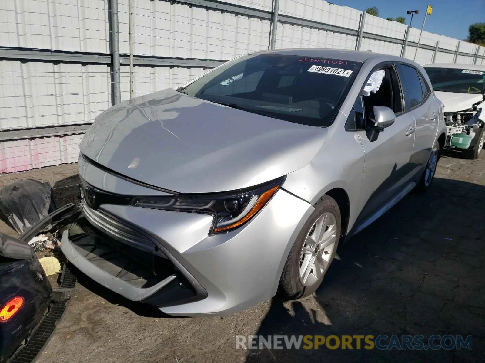 2 Photograph of a damaged car JTNK4RBE8K3046277 TOYOTA COROLLA 2019