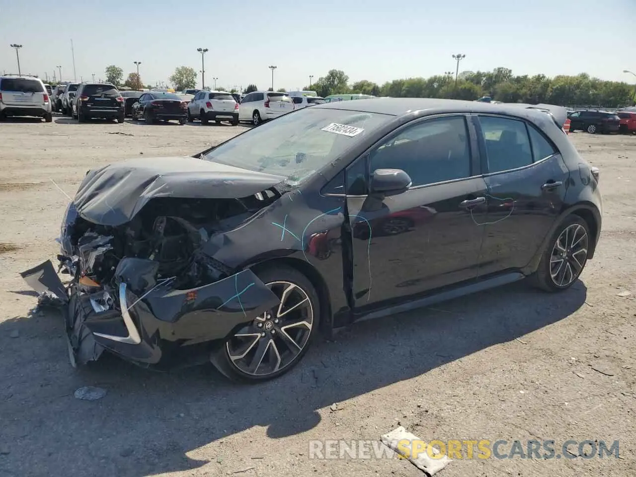 1 Photograph of a damaged car JTNK4RBE8K3049471 TOYOTA COROLLA 2019