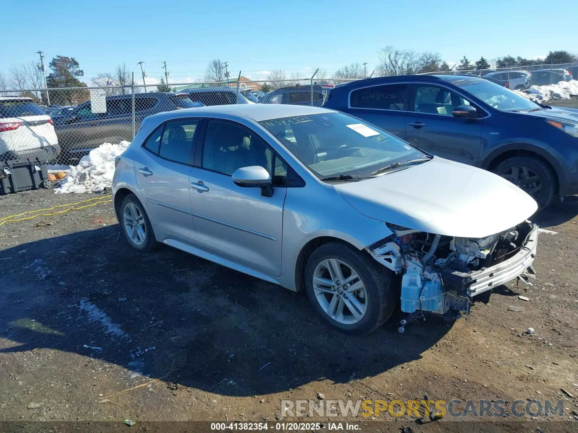 1 Photograph of a damaged car JTNK4RBE8K3059725 TOYOTA COROLLA 2019