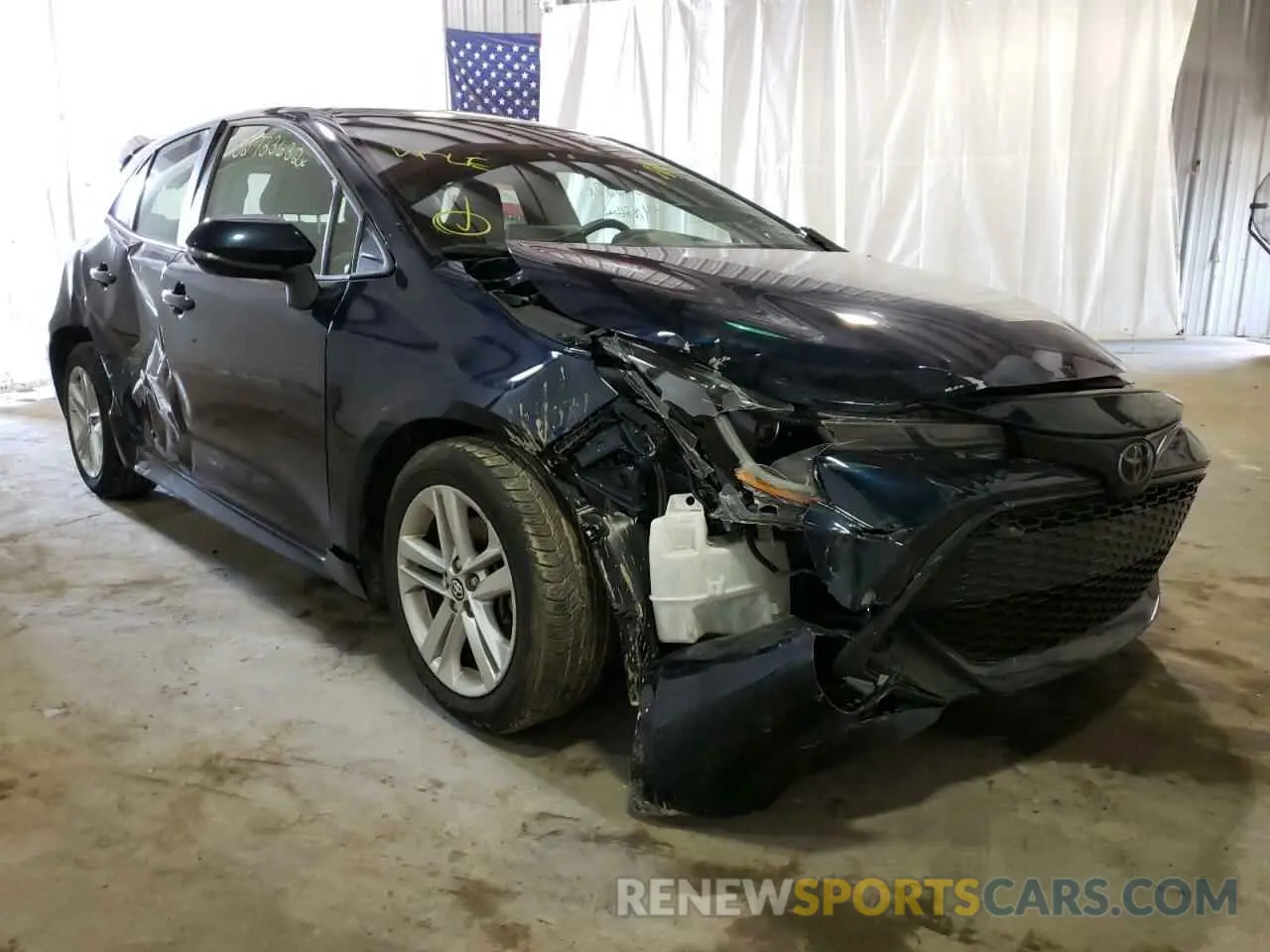 1 Photograph of a damaged car JTNK4RBE8K3070577 TOYOTA COROLLA 2019