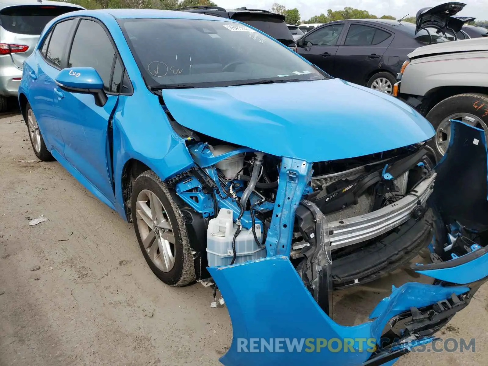 1 Photograph of a damaged car JTNK4RBE9K3048670 TOYOTA COROLLA 2019