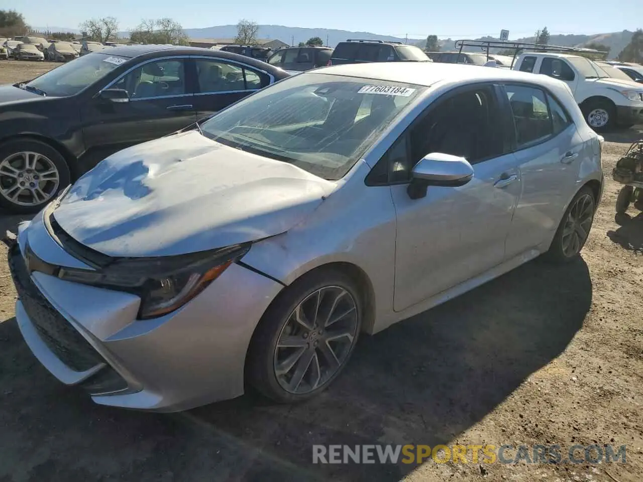 1 Photograph of a damaged car JTNK4RBEXK3040366 TOYOTA COROLLA 2019