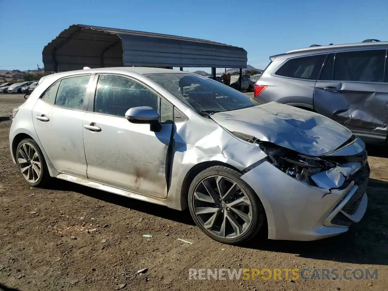 4 Photograph of a damaged car JTNK4RBEXK3040366 TOYOTA COROLLA 2019