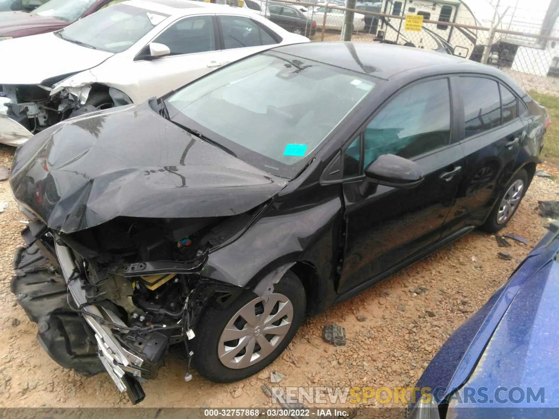2 Photograph of a damaged car 5YFDPRAE4LP038241 TOYOTA COROLLA 2020