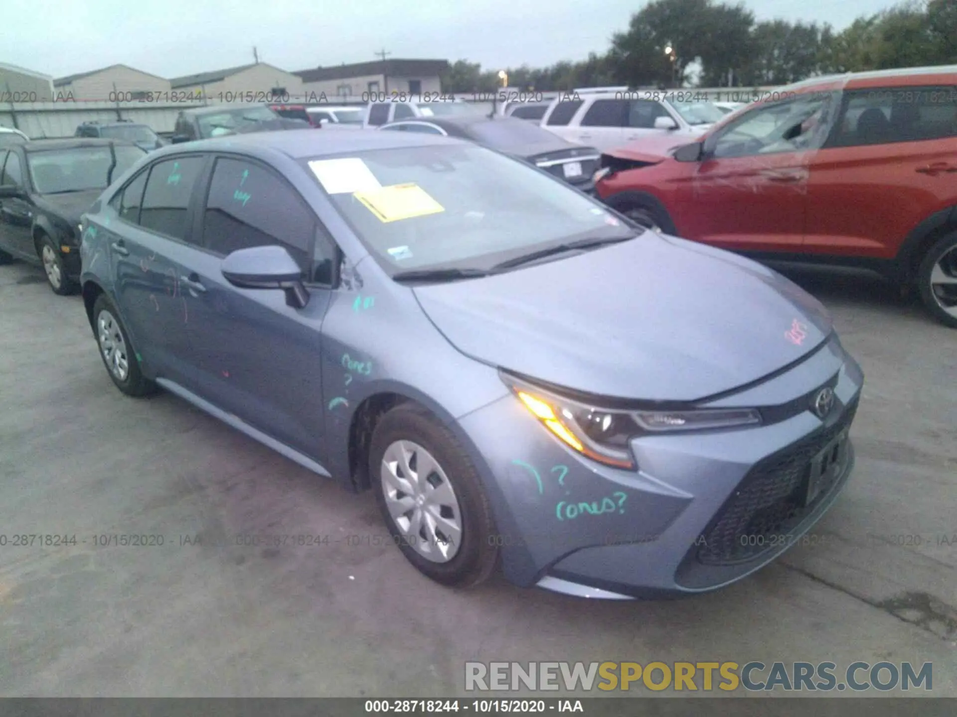 1 Photograph of a damaged car 5YFDPRAE7LP001684 TOYOTA COROLLA 2020