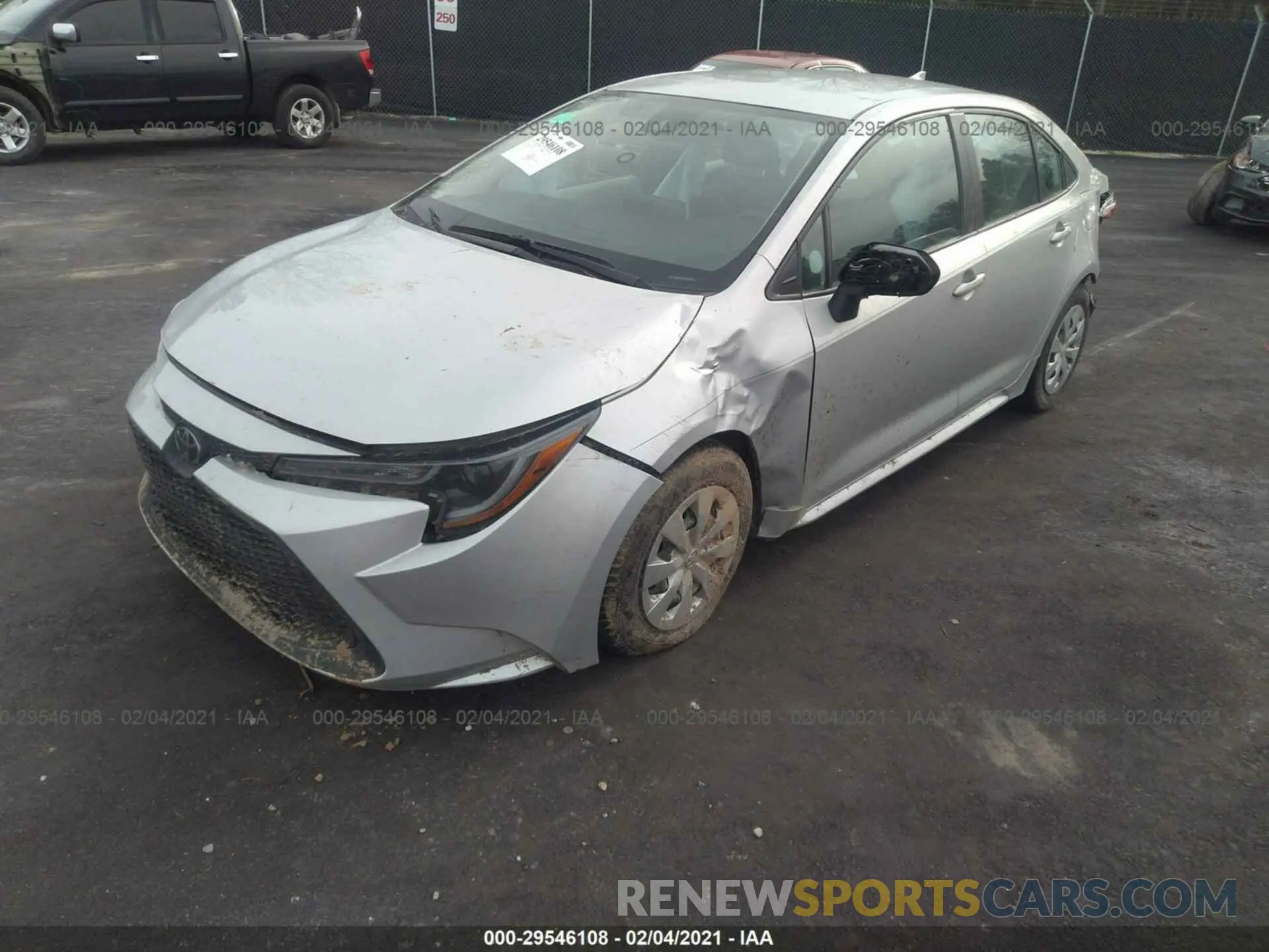 2 Photograph of a damaged car 5YFDPRAE7LP044440 TOYOTA COROLLA 2020