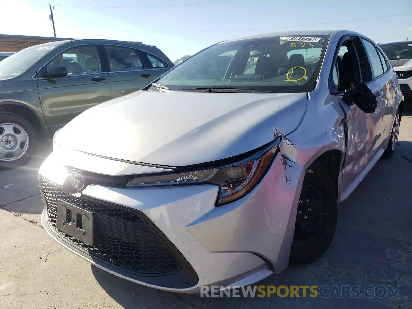 2 Photograph of a damaged car 5YFEPRAE0LP024017 TOYOTA COROLLA 2020