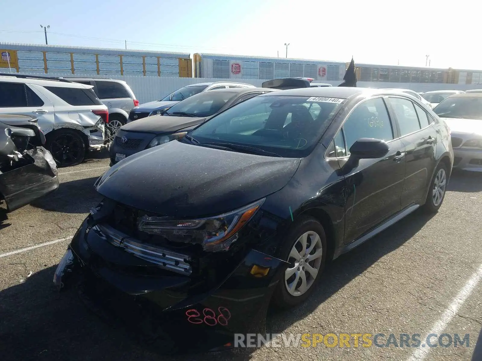 2 Photograph of a damaged car 5YFEPRAE0LP041013 TOYOTA COROLLA 2020