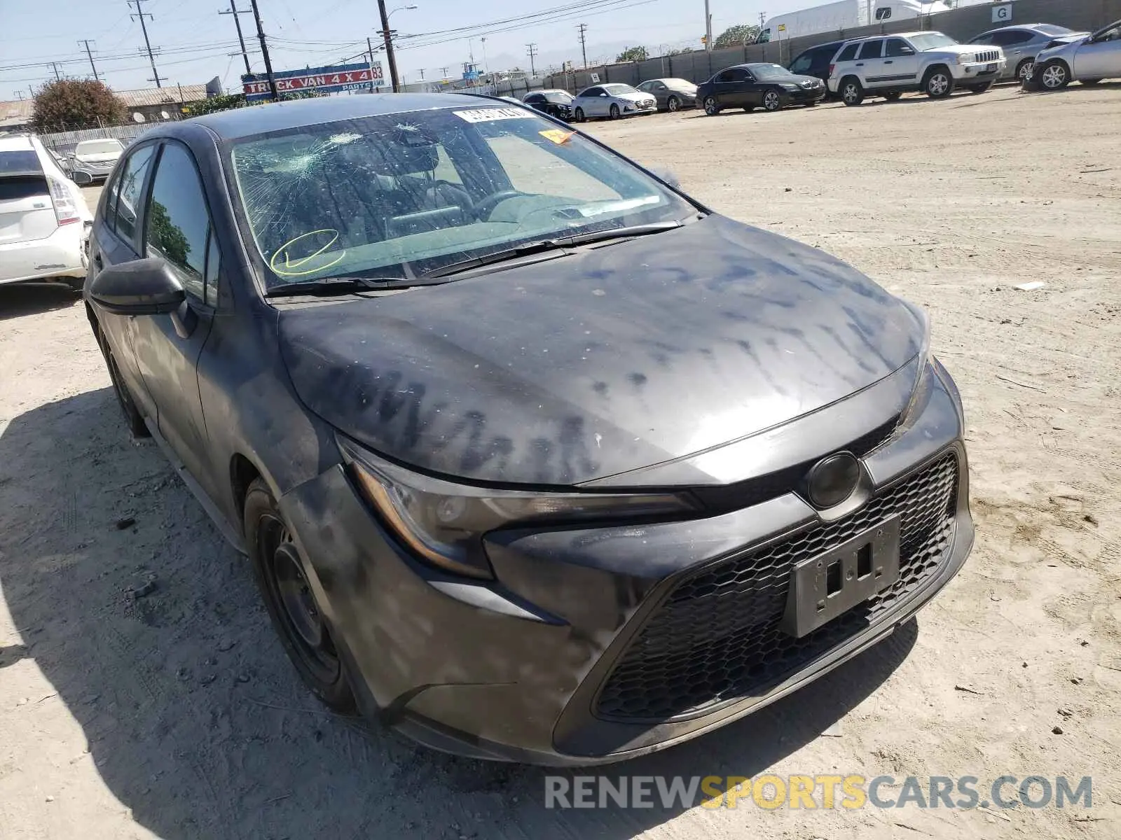 1 Photograph of a damaged car 5YFEPRAE0LP062086 TOYOTA COROLLA 2020