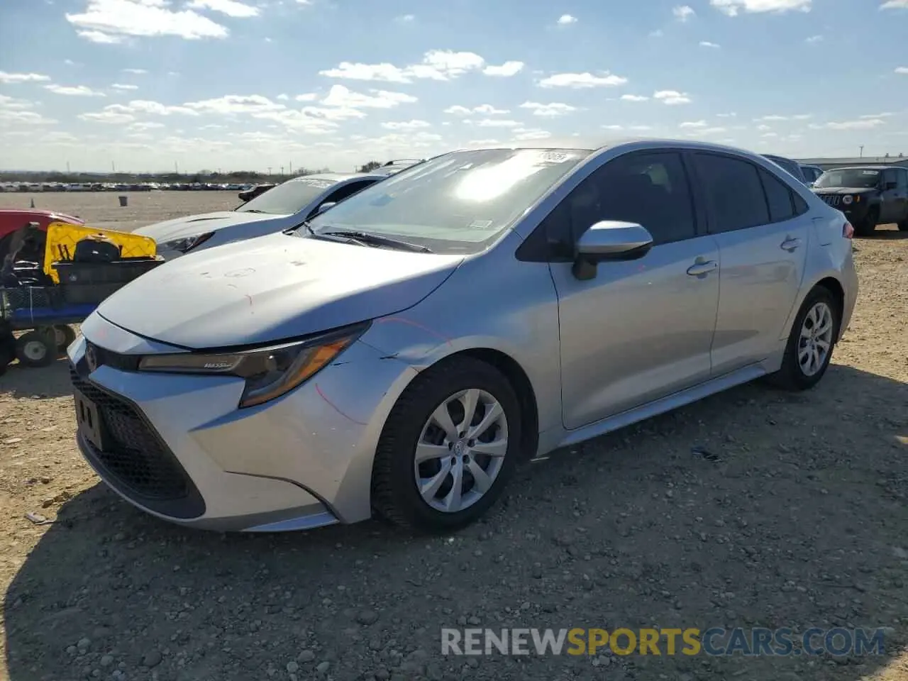 1 Photograph of a damaged car 5YFEPRAE0LP062198 TOYOTA COROLLA 2020