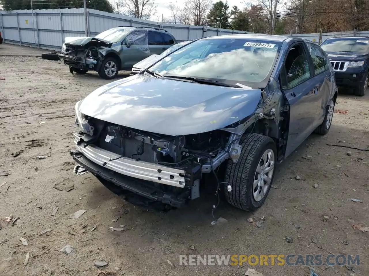 2 Photograph of a damaged car 5YFEPRAE0LP066493 TOYOTA COROLLA 2020