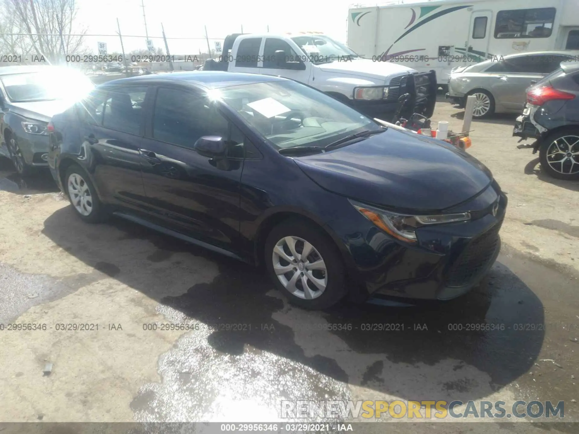1 Photograph of a damaged car 5YFEPRAE0LP073539 TOYOTA COROLLA 2020