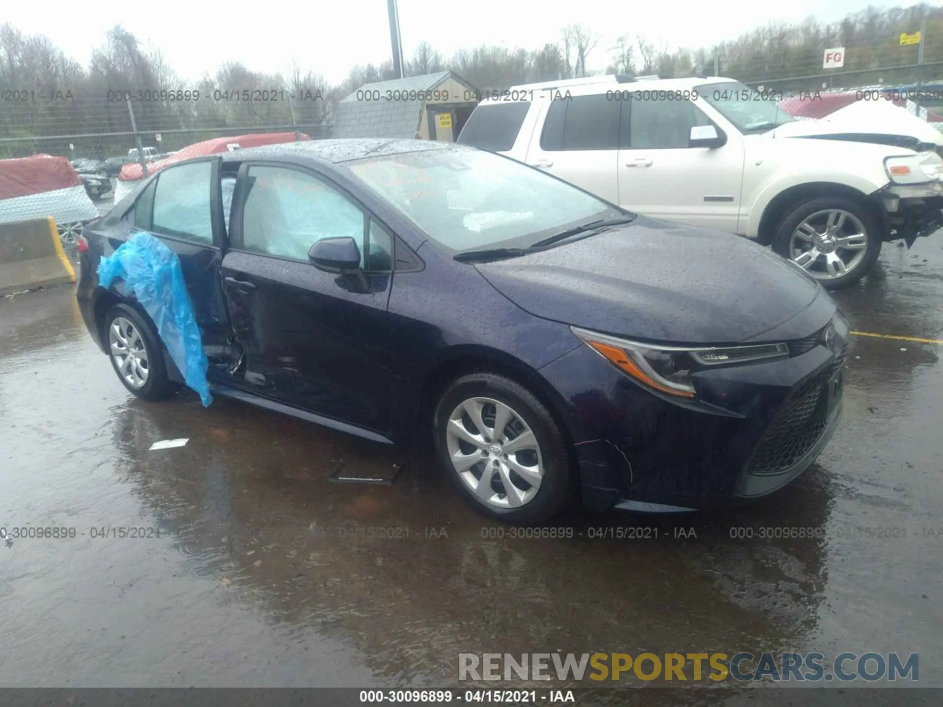 1 Photograph of a damaged car 5YFEPRAE0LP091491 TOYOTA COROLLA 2020