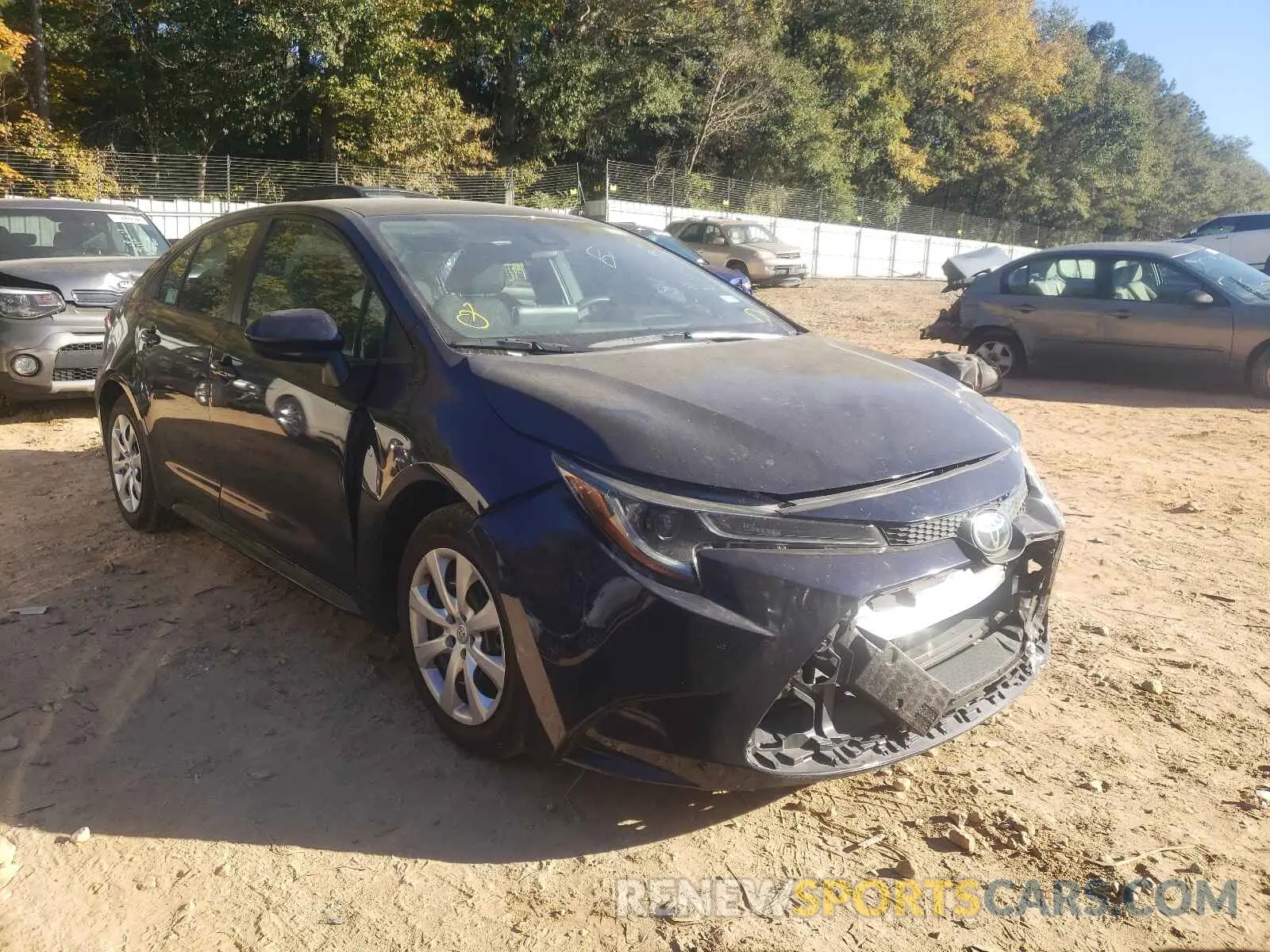 1 Photograph of a damaged car 5YFEPRAE0LP097825 TOYOTA COROLLA 2020