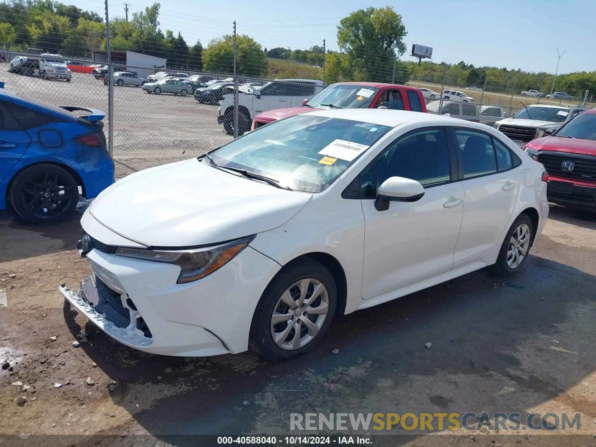 2 Photograph of a damaged car 5YFEPRAE0LP103932 TOYOTA COROLLA 2020